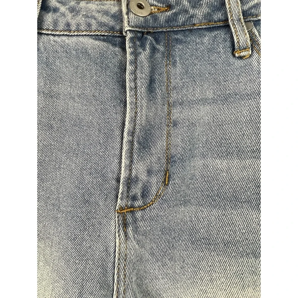 Articles of Society Denim Short Women 28 Blue High Rise Raw Hem Stretch Jean D03